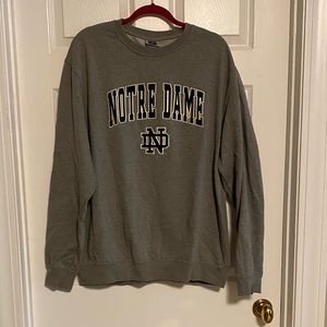 EUC Classic Gray Notre Dame Crewneck Sweatshirt